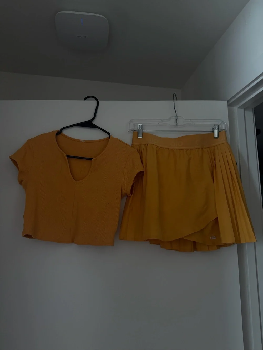 Alo Crop Top and Tennis Skort Set